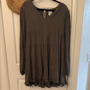 Blue Rain Green Dot Dress